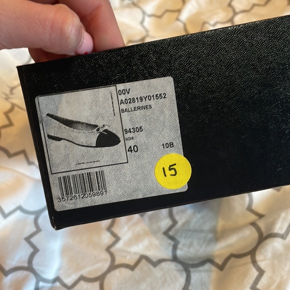 Chanel black classic ballerina flats size 40 - Picture 9 of 9